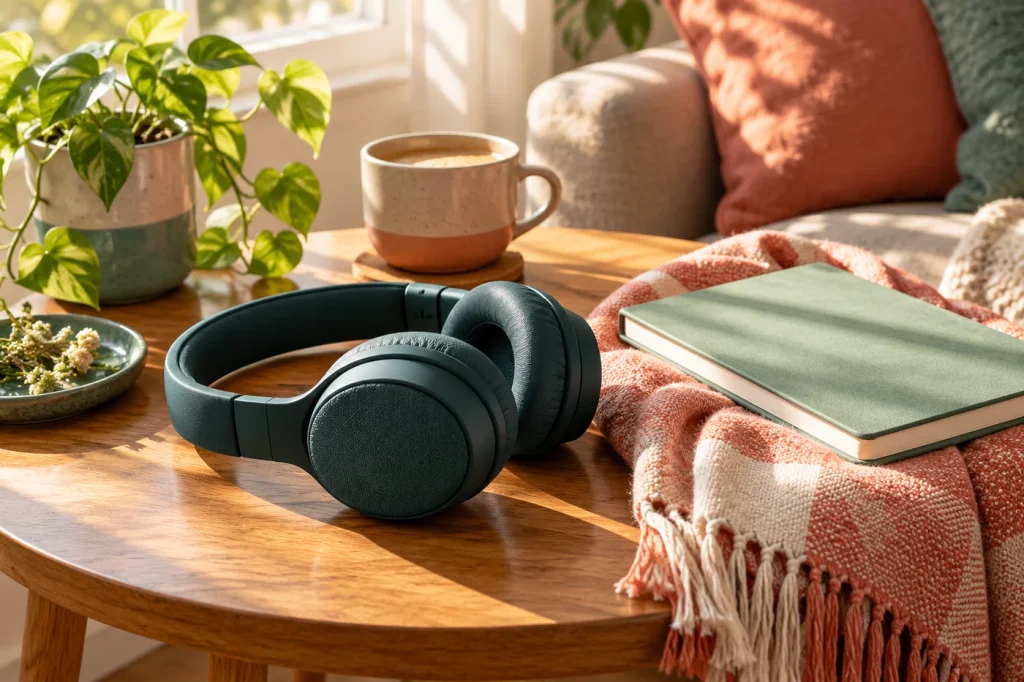 AI-generated editorial illustration for Earphones & Headphones; not a reviewed product